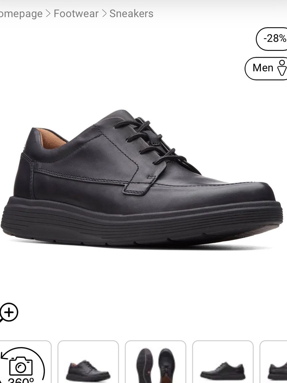 Clarks NWOB Unstructured black moc toe Oxfords US Mens Sz 11 M